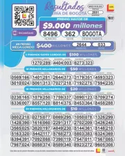 Seco Bogotá 2681, lotería de colombia, ultimo sorteo de la lotería lotería de Bogotá, secos en linea, premios y secos de la lotería de Bogotá