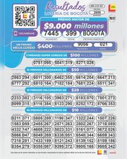 Seco Bogotá 2686, lotería de colombia, ultimo sorteo de la lotería lotería de Bogotá, secos en linea, premios y secos de la lotería de Bogotá