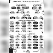 Seco Quindio drawingNumber 2864, lotería de colombia, ultimo sorteo de la lotería lotería del quindio, secos en linea, premios y secos de la lotería del Quindio